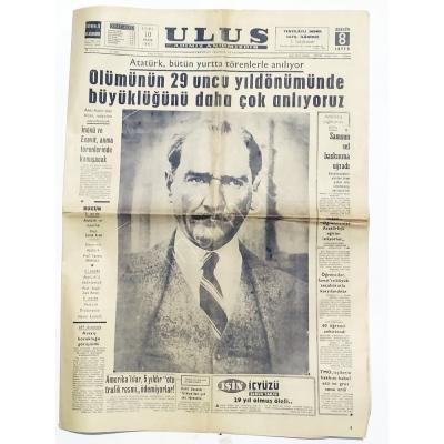 10 Kasım 1967 Ulus gazetesi 