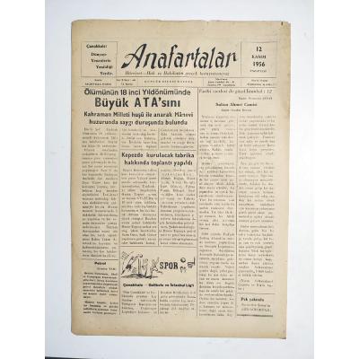 12 Kasım 1956 tarihli Anafartalar gazetesi - Çanakkale