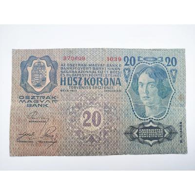20 Kronen - Hüsz Korona / Avusturya Macaristan parası