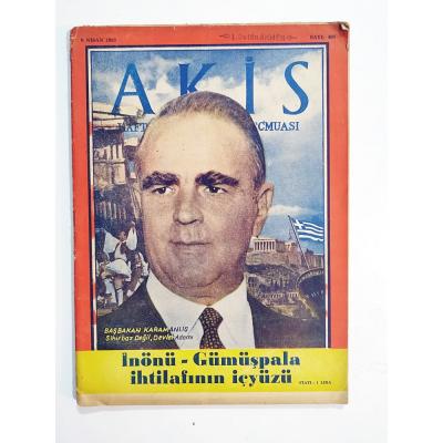 Akis Haftalık Aktüalite Mecmuası 1962  Sayı:406  - Dergi