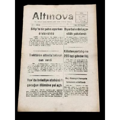 Altınova gazetesi - 2 Ekim 1978