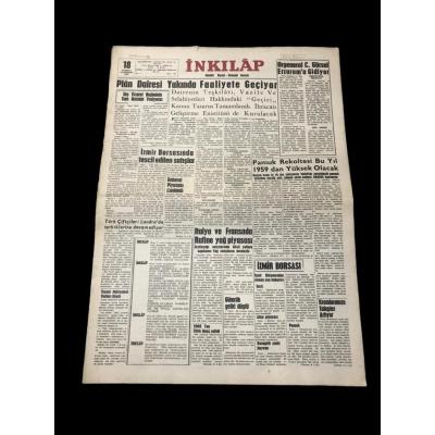 Ankara, İnkılap gazetesi - 18 Temmuz 1960