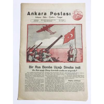 Ankara Postası gazetesi - 5 Nisan 1948  Ankara, Bolu, Çankırı, Yozgat, Zonguldak