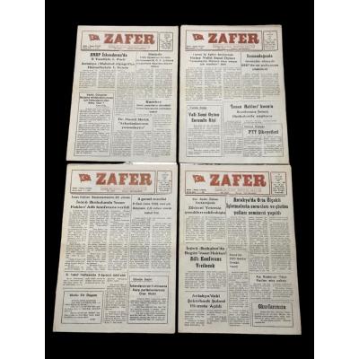 Antakya Zafer gazetesi / Hatay - 1987 tarihli, 4 adet gazete