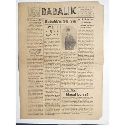 Babalık Gazetesi 8 Ocak 1948 KONYA - Eski Gazete