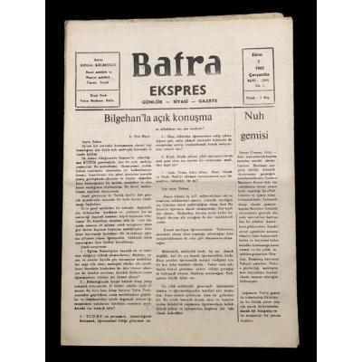 Bafra Ekspres Gazetesi - 7 Ekim 1965