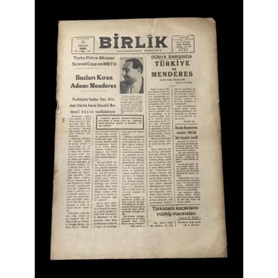 Birlik gazetesi - 14 Aralık 1955 / Kars