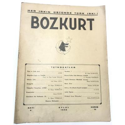 Bozkurt Türkçü Dergi - Her şeyin üstünde Türk ırkı! Eylül 1940