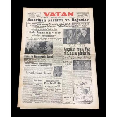Büyük Doğu, Rıza TEVFİK, T. Sosyalist Emek Partisi Gaziantep, haberli Vatan gazetesi - 8.6.1947