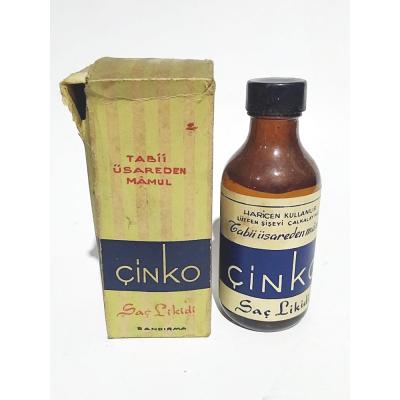 Çinko Saç Likidi - Çinko Bandırma / Eski ilaç şişesi