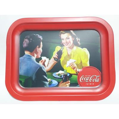Coca Cola nostaljik tepsi - Sandviç ve Cola