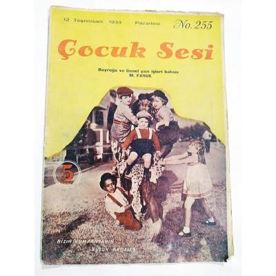Çocuk Sesi Dergisi - 12 Teşrinisani 1934 / Beşiktaş, Fenerbahçe, İstanbulspor, Vefa Spor