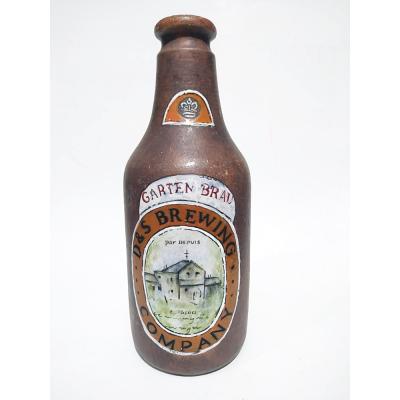 D & S Brewing Company - El dekoru seramik şişe