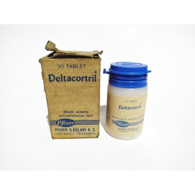 Deltacortril / Pfizer ilaç - Eski İlaç Şişeleri