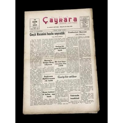 Demokrat Çaykara Gazetesi - 30 Ekim 1959
