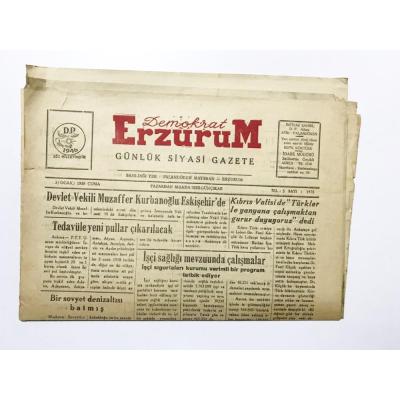 Demokrat Erzurum - 3 Ocak 1958