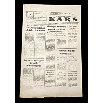 Demokrat Kars Gazetesi - 11 Mayıs 1957
