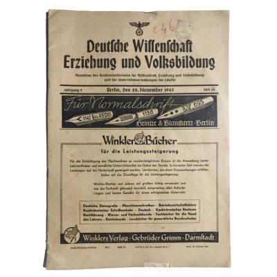 Deutsche Wiffenfchaft Erziehung und Volksbildung - Nazi dönemi, dergi