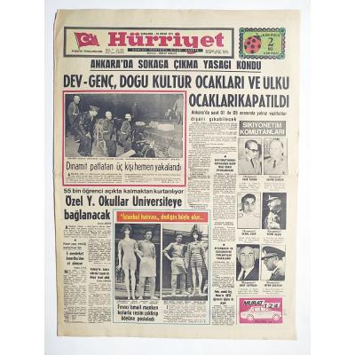 Dev-Genç, Doğu Kültür Ocakları, Ülkü Ocakları haberli, 28 Nisan 1971 Tarihli Hürriyet gazetesi