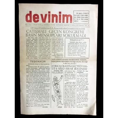 Devinim Gazetesi Sayı:3 - 21 Ekim 1974 OSMANİYE