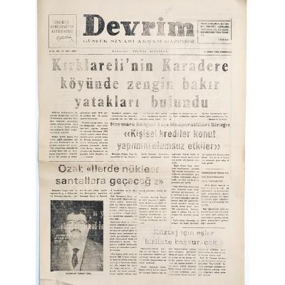 Devrim günlük siyasi akşam gazetesi 11 Şubat 1984 - Gazete