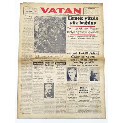 Ekmek, Trabzon - 2 Ağustos 1941 tarihli Vatan gazetesi