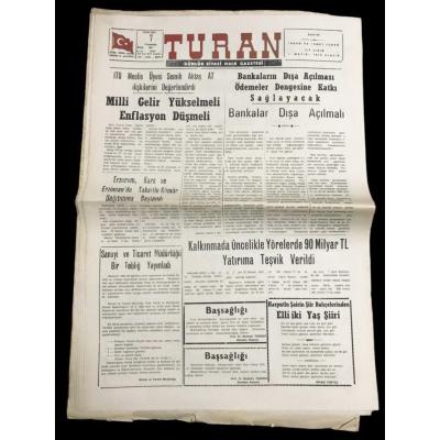 Elazığ Turan Gazetesi 1987 - 20 adet