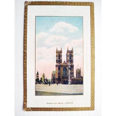 Gofre altın yaldız çerçeveli, Londra Westminster Abbey - Kartpostal