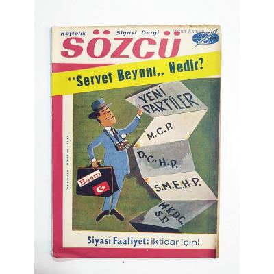Haftalık Siyasi Dergi Sözcü Sayı:14 / 1961 - Dergi