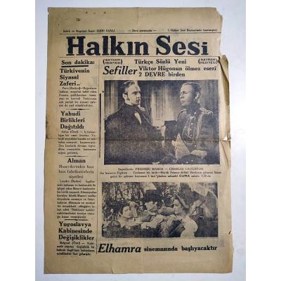 Halkın Sesi gazetesi / Elhamra Sineması haberli - Eski Gazete