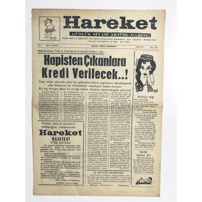 Hareket Günlük Siyasi Gazete İZMİR - 14 Mart 1969