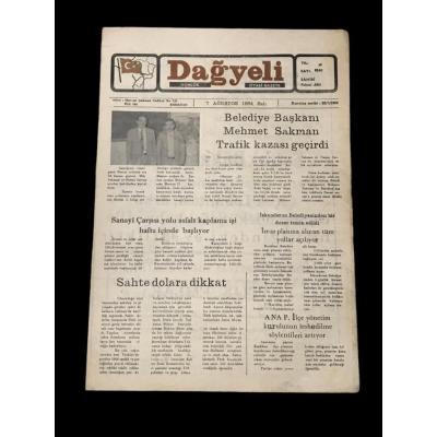 Hatay Kırıkhan - Dağyeli gazetesi / 7 Ağustos 1984