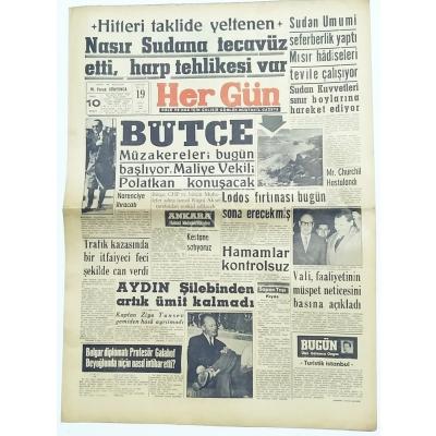 Her Gün gazetesi 19.2.1958 - Eski Gazete
