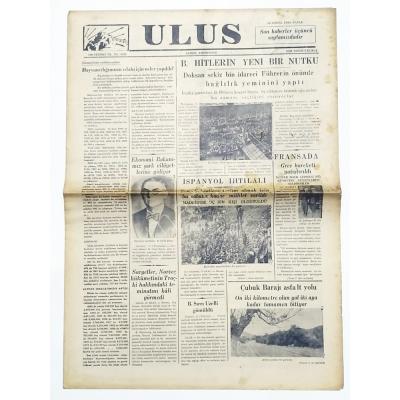 Hitler'in yeni bir nutku - 13 Eylül 1939 Ulus gazetesi