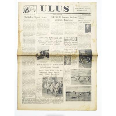 Hitler Almanyayı, Halkevleri, Dil bayramı - 14 Eylül 1936 Ulus gazetesi