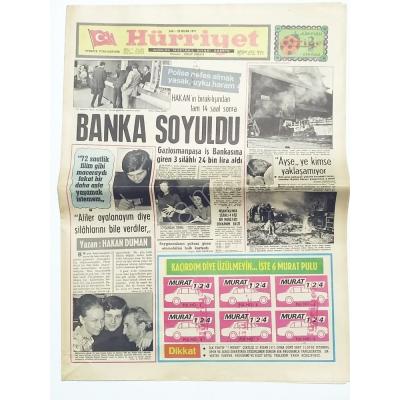 Hürriyet 20.4.1971 - Hakan DUMAN, Gaziosmanpaşa İş Bankası soygunu 