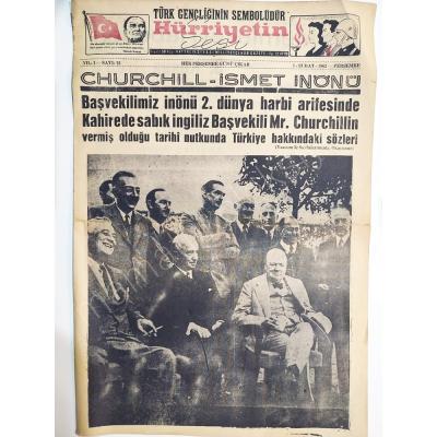 Hürriyetin Sesi gazetesi 1,2,1962 /CHURSILL, İsmet İNÖNÜ - Gazete