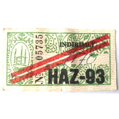 İETT - 1993 yılı indirimli otobüs bileti 