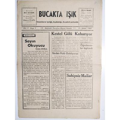 ISPARTA - Bucakta Işık gazetesi. ilk sayı 9 Şubat 1961 - Gazete