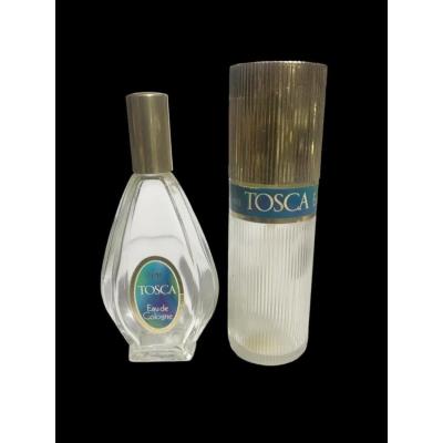 İki adet Tosca parfüm şişesi