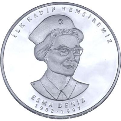 İlk kadın hemşiremiz Esma DENİZ - Gümüş Hatıra Para / Sertifikalı