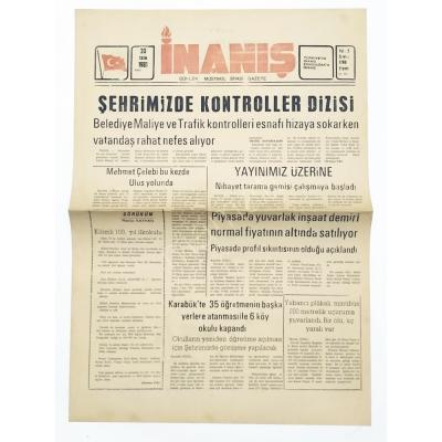 İnanış gazetesi 20 Ekim 1981 ZONGULDAK - Eski Gazete