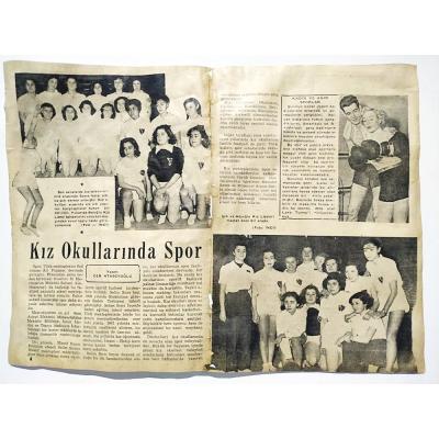 Işık ve Beyoğlu Kız Liseleri - Kız okullarında spor / Gazete, dergi haberleri