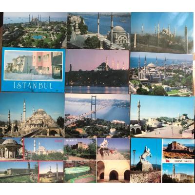 İstanbul, Harput, Diyarbakır - 21 adet kartpostal
