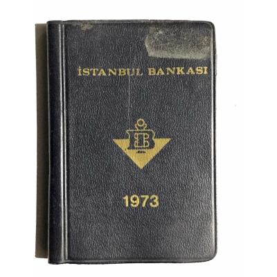 İstanbul Bankası 1973 - Kullanılmamış cep ajandası