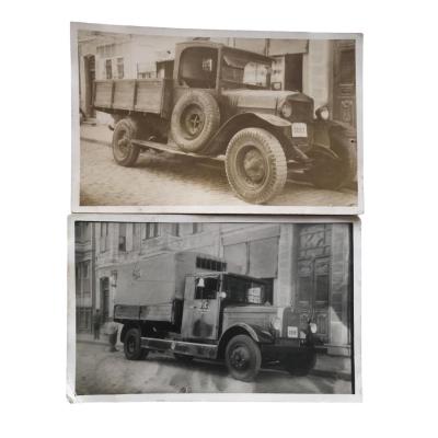 İstanbul Belediyesi İtfaiye kamyonları - 1935 tarihli 2 adet Fotoğraf 