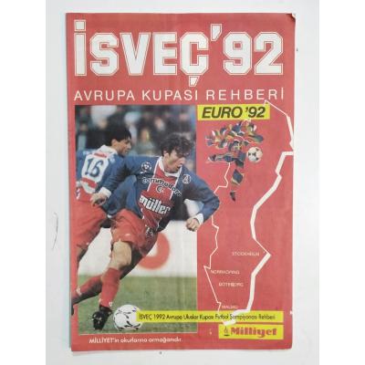 İsveç'92 Avrupa Kupası Rehberi Euro 1992 / Milliyet - Broşür