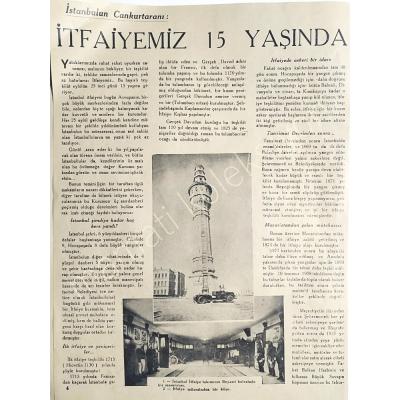 İtfaiyemiz 15 yaşında / 1937 tarihli, dergi haberi 