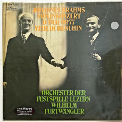 Johannes Brahms Violinkonzert D-dur Op.77 / Yehudi MENUHIN - Orchester Der Festspiele Luzern Wilhelm FURTWANGLER - LP Plak