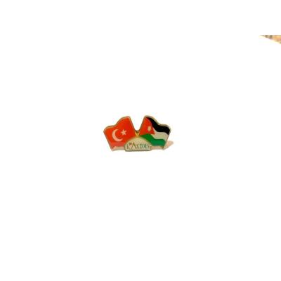 Kaddb - Türkiye Filistin bayraklı rozet